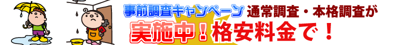 雨漏りねっと・雨漏り調査の内容と料金表